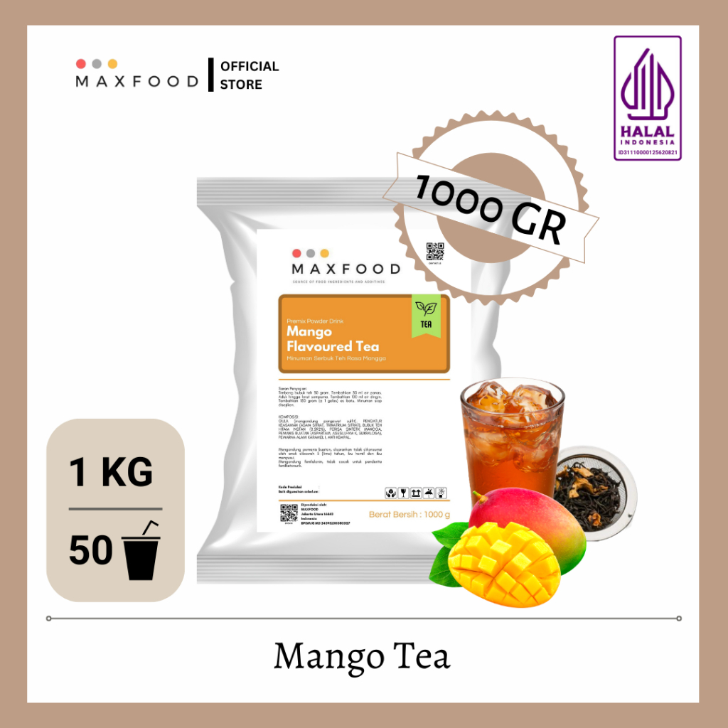 

1KG MANGGO TEA / BUBUK MINUMAN MANGGO TEA / TEH RASA MANGGA