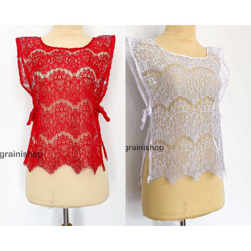 VEST MERAH PUTIH, KEBAYA MERAH PUTIH, OUTER BROKAT, CARDIGAN BROKAT, OUTFIT 17 AN