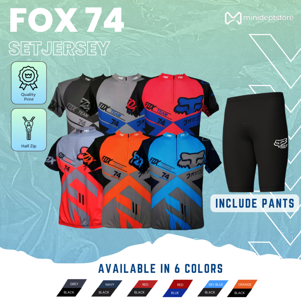 Jersey Sepeda Dan Celana Sepeda Set MTB Roadbike Baju Gowes Lengan Pendek