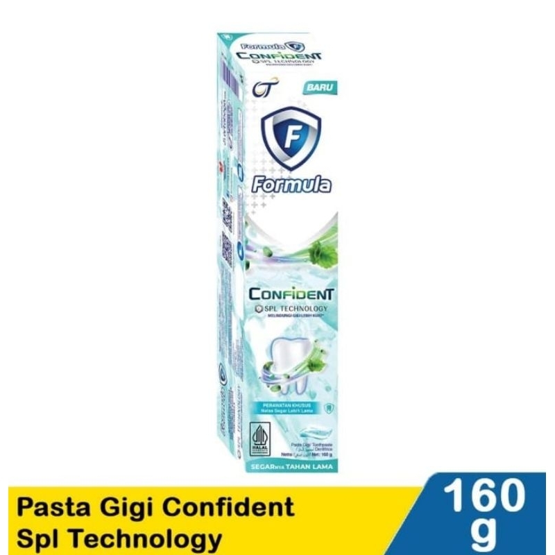 FORMULA CONFIDENT PASTA GIGI 160g Free sikat gigi