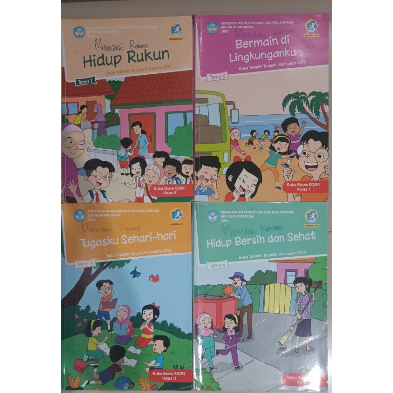 Buku Tematik SD kelas 2 Tema 1, 2, 3, 4