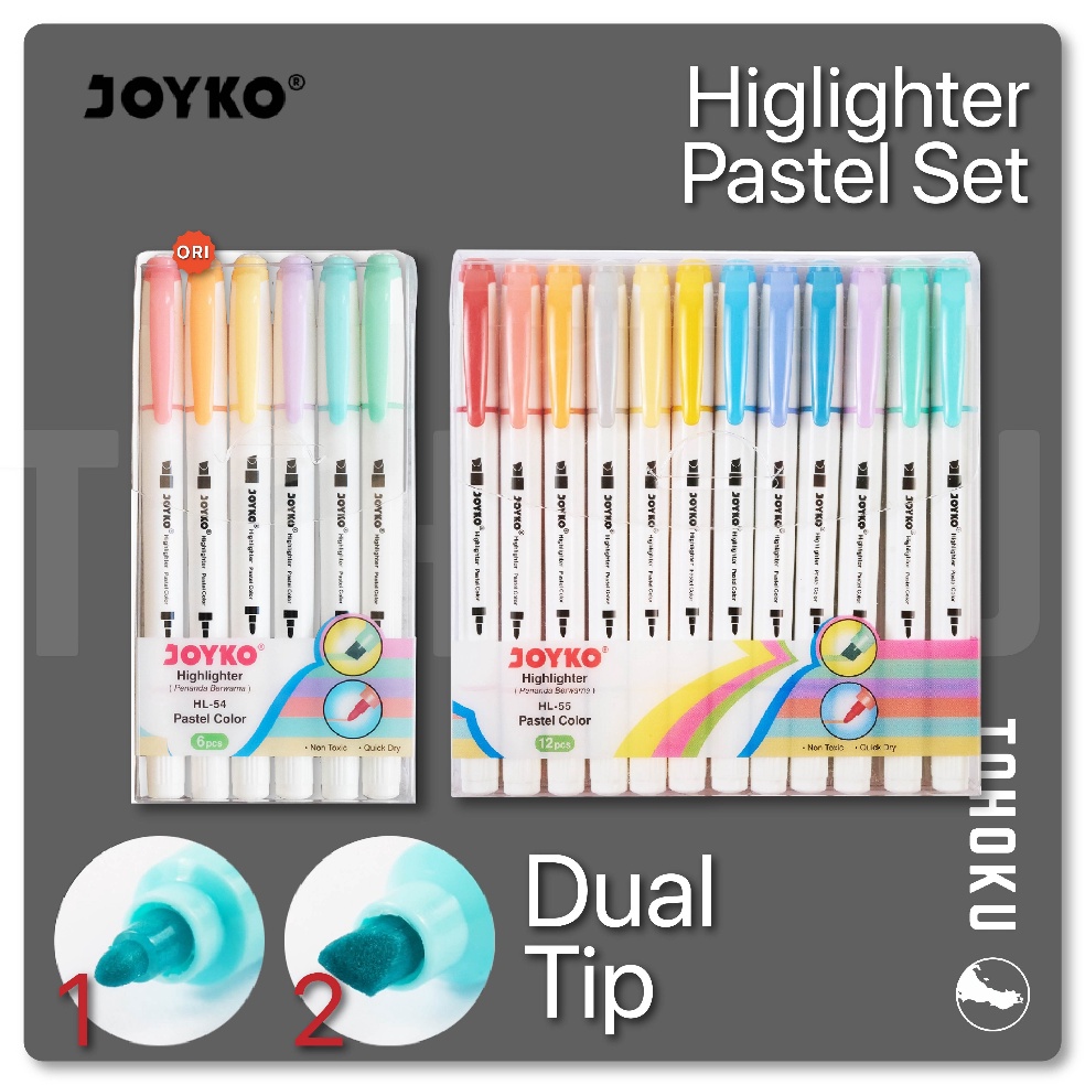 

KODE J54H Joyko HL54 Set Highlighter Pastel Stabilo Pastel