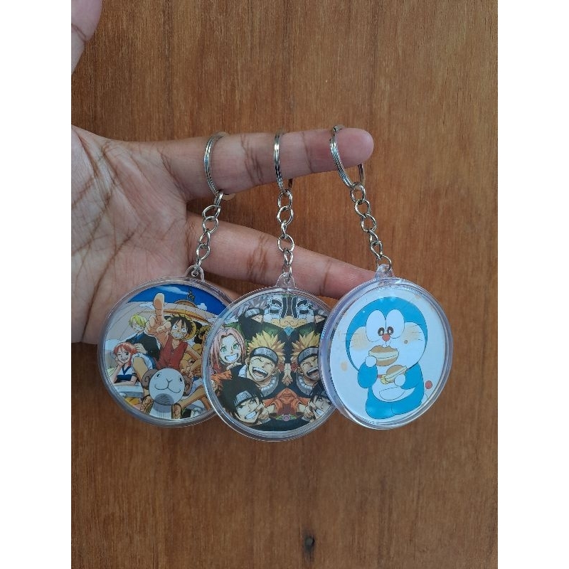 gantungan kunci ganci akrilik bulat foto custom bebas req