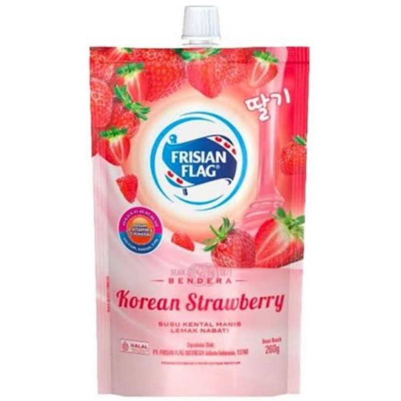 

Susu Frisian Flag Korean Strawberry Pouch 260gr