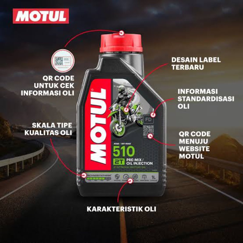 OLI MOTUL 2T 510 1ltr OLI SAMPING MOTUL2TAK 510 1ltr
