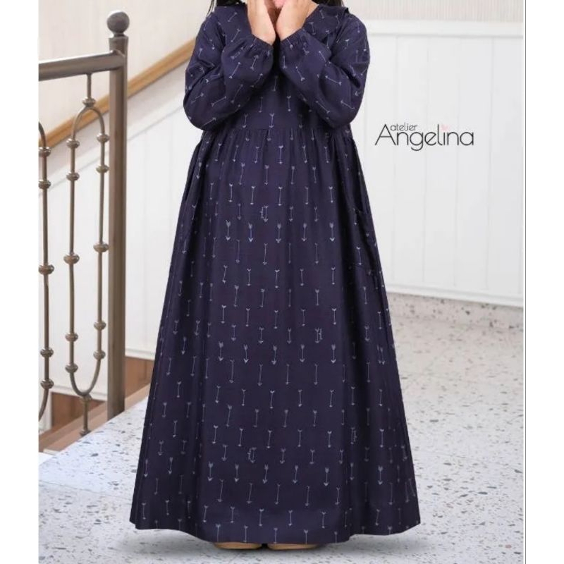 ATELIER ANGELINA LITTLE SARAH DRESS INARROW NAVY 1-2 BY ATELIER ANGELINA