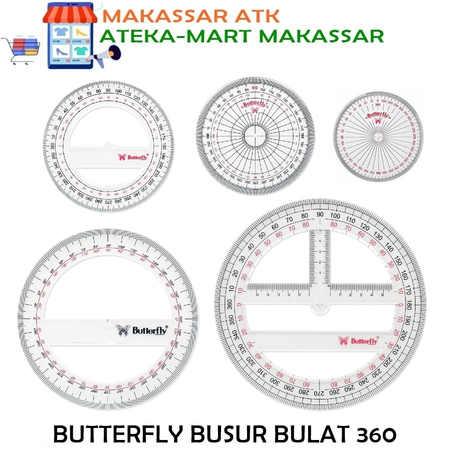 

[1PCS] BUTTERFLY BUSUR DERAJAT BULAT 360/8CM 360/10CM 360/12CM 360/15CM 360/20CM