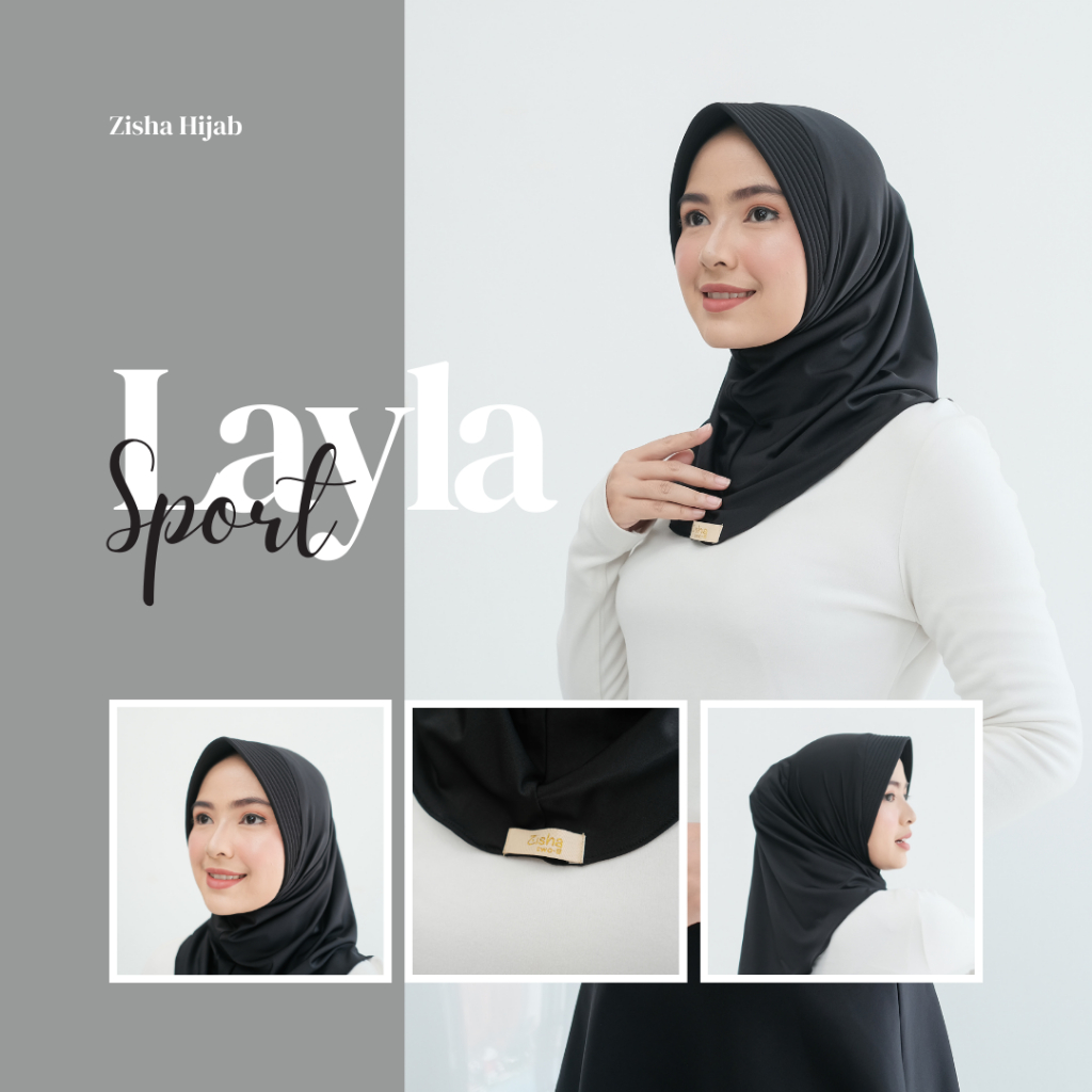 Jilbab Sport Hijab Sport Kerudung Sport Krudung Sport Kudung Sport Hijab Sport Premium Warna Hitam