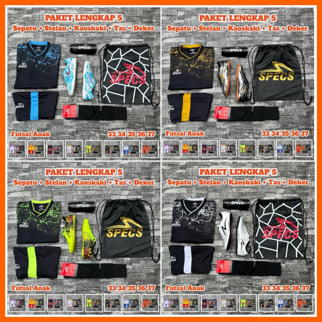 Paket 5 Set Sepatu Anak Laki Laki Perempuan Sepatu Futsal Anak Murah Paling Populer Paket Futsal Ana