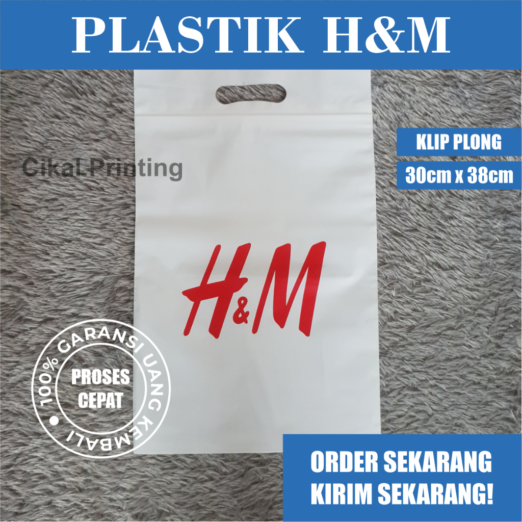 

Isi 50 Pcs, (Size 30 x 38+7cm) Plastik Klip Pound H&M, Plastik H&M, Kantong H&M, Plastik ZARA, Plastik Uniqlo, Plastik Klippound, Plastik Custom, Plastik Motif