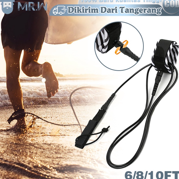 Kejutan Murah  681ft Leash Surfing Tali Pengikat Papan Surfing leash surfboard Surfing Leg Rope Untu