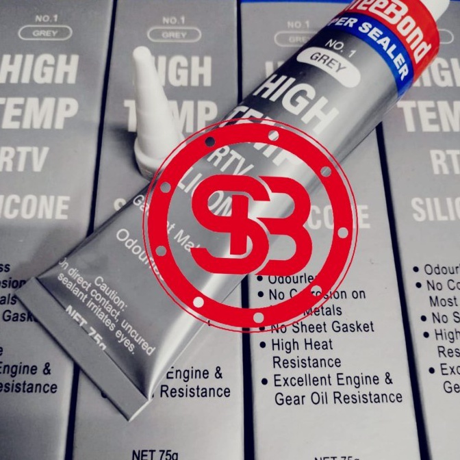 

KODE F35N lem threebond SUPER SEALER NO1 High Temp RTV Silicone Grey Abu Abu 75gr 75 gr