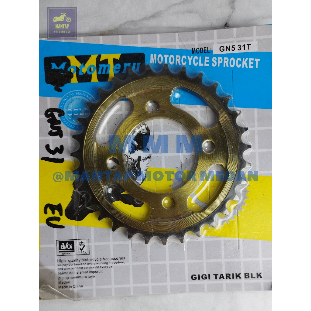 Gear Gir Gigi Belakang Sepuhan 428 31T Mata Honda Grand Supra X Lama Fit Lama Win