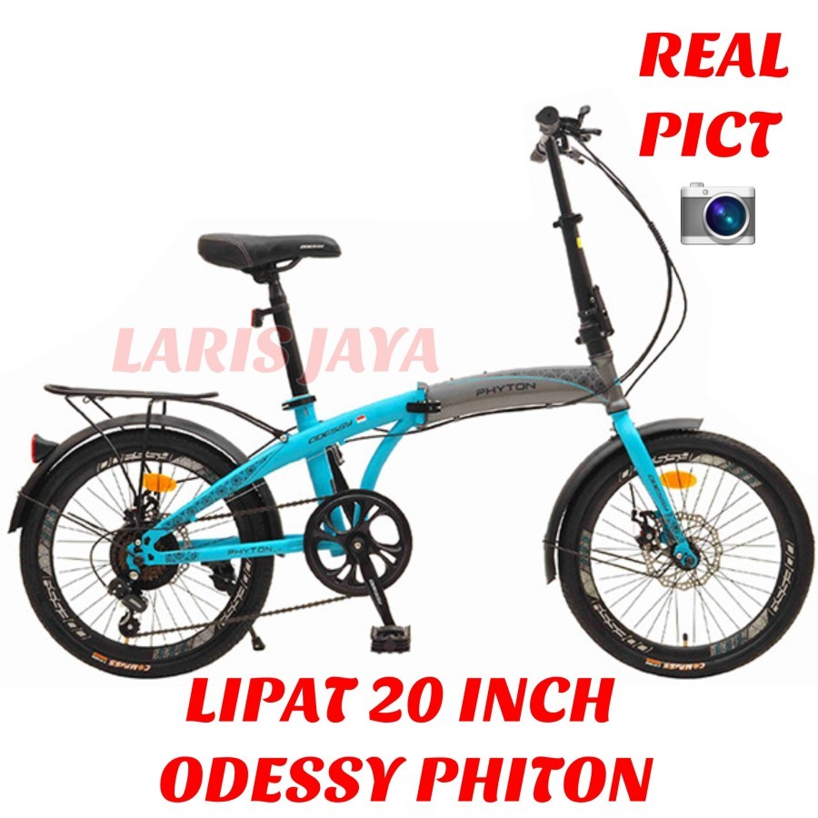 BONUS BELL Sepeda lipat odessy phyton 20 inch LIPAT 20 ODESSY PHITON 2036 speed 7 rek cakram