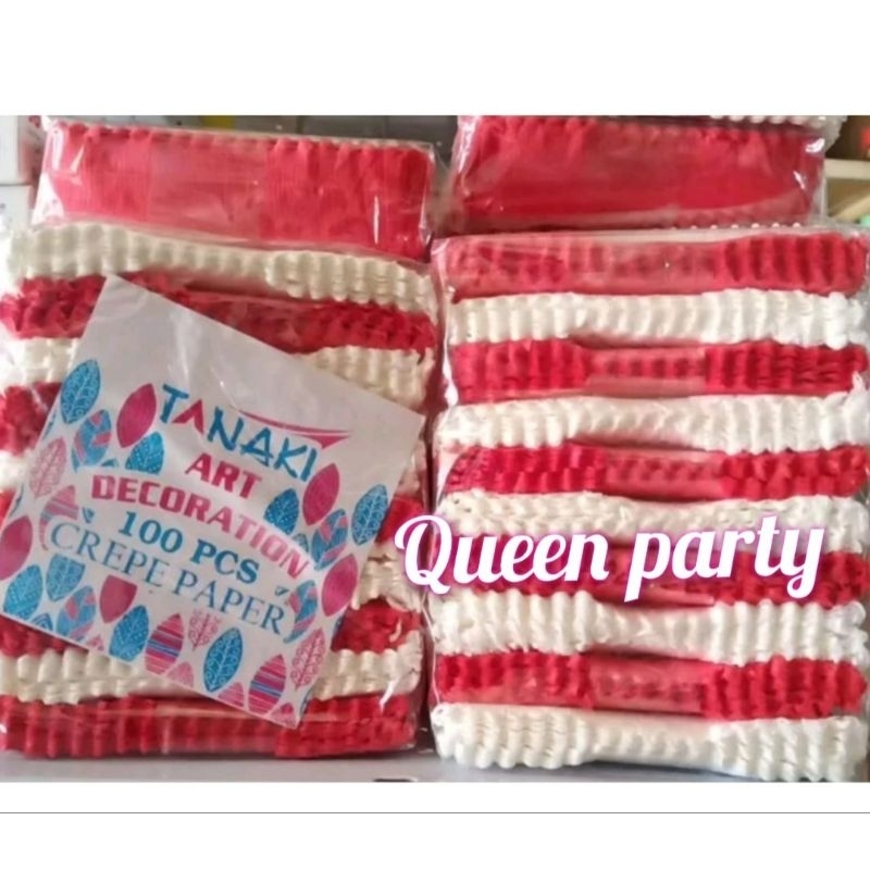 

Kertas Krep Merah Putih (perpack isi 100 pcs/lembar)/Kertas Krep Potong Merah Putih/Dekorasi Merah Putih Hut Ri