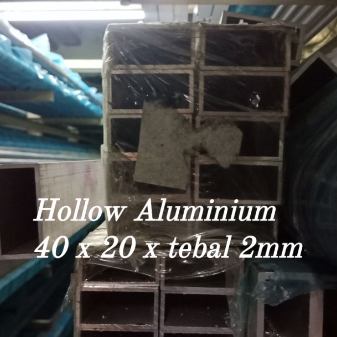 Bonus Hollow Alumum 4 x 2 x tebal 2mm x 1  holo alumunium