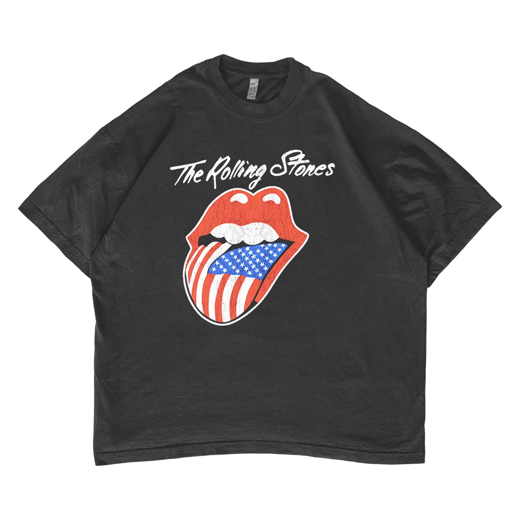 Kaos Band Vintage Rolling Stones Oversize Tee