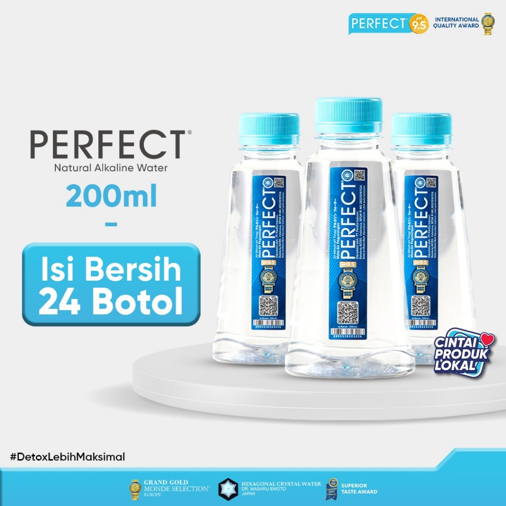 

(EKSPEDISI / KARGO) PERFECT ALKALINE WATER 200 ML x 24 BOTOL
