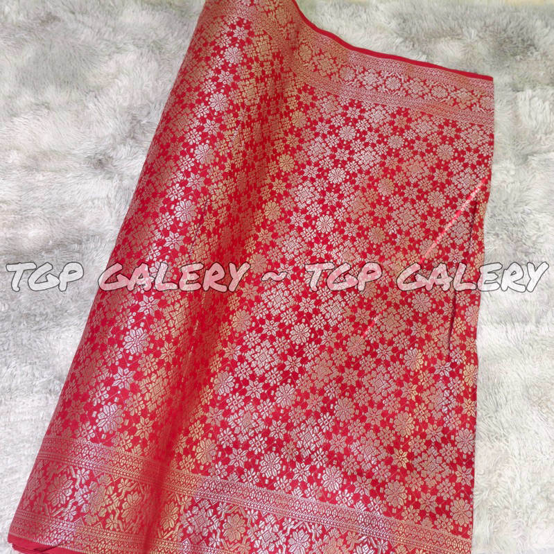 Gratis Ongkir Bahan Songket / Bahan Songket Meteran / Bahan Tenun Songket Palembang / Songket Mesin