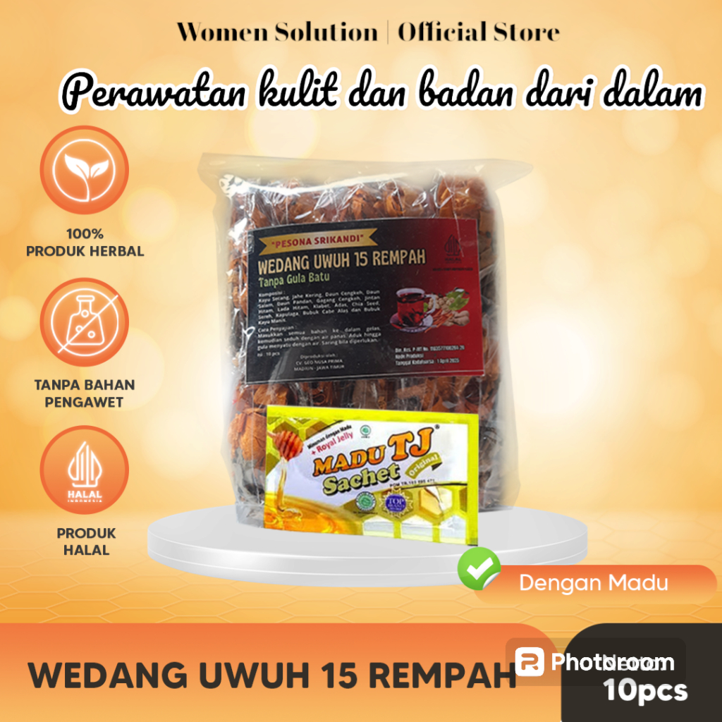 

Wedang uwuh komplit 15 rempah dengan MADU