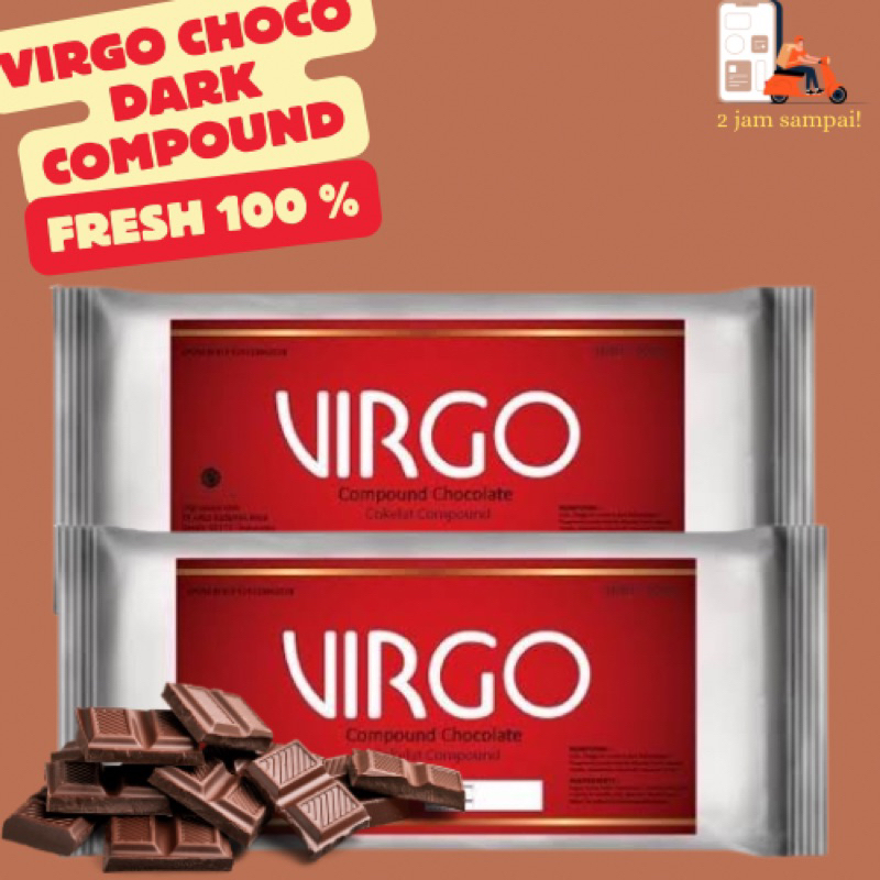 

Dark Choco chocolate Virgo dark compound chocolate 250gram KIRIM INSTAN BANDUNG