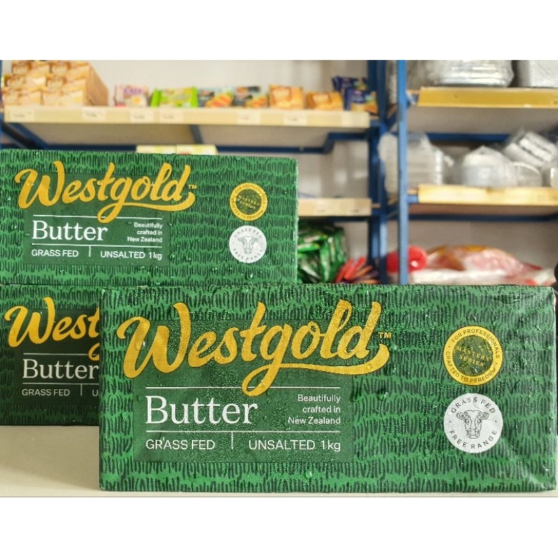 

WestGold Unsalted Butter 1Kg / Unsalted Butter West Gold / Unsalted Butter 1Kg / Mentega Tawar 1Kg
