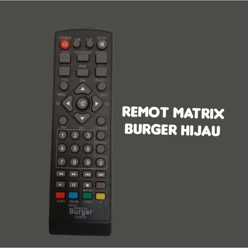 REMOTE STB MATRIX BURGER HIJAU