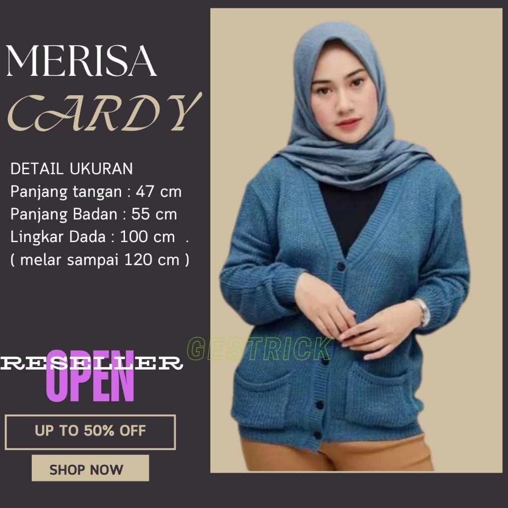 MERISA CARDIGAN RAJUT BIG SIZE -#GESTRICK