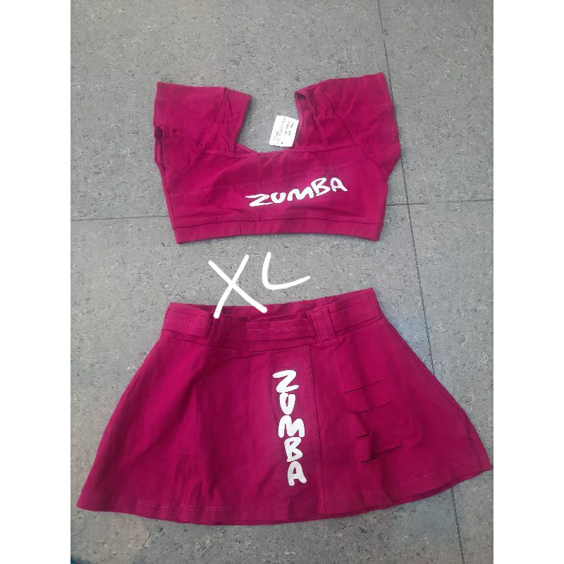baju senam set rok pendek