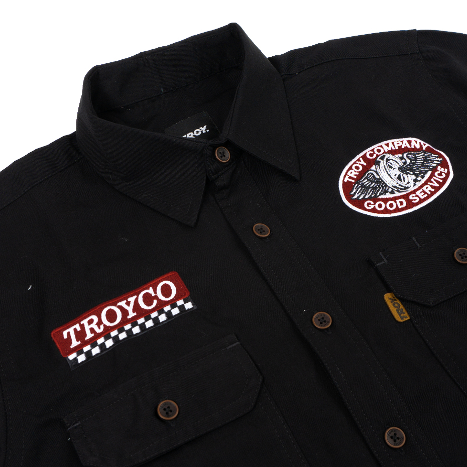 Troy Company Workshirt Workwear Engineers Black Start - Kemeja Kerja Work Shirt Hitam WSD 2650