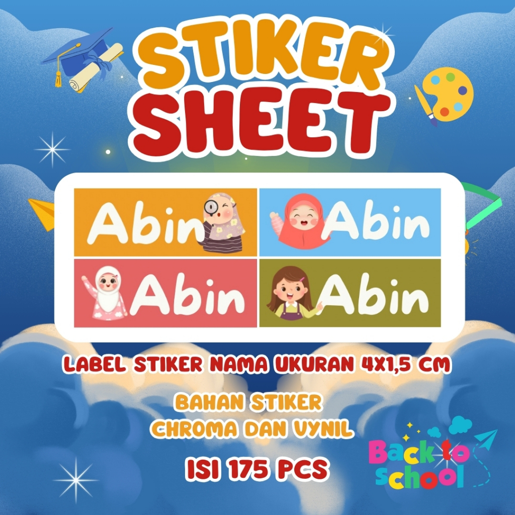 

STIKER SHEET | LABEL STIKER NAMA | LABEL NAMA KARAKTER