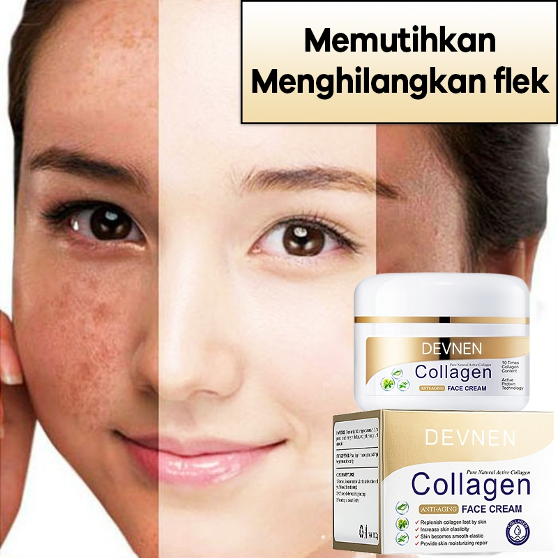 DEVNEN Collagen Cream Siang Malam Retinol Cream Anti Aging Perbaikan Retinol Night Cream Anti