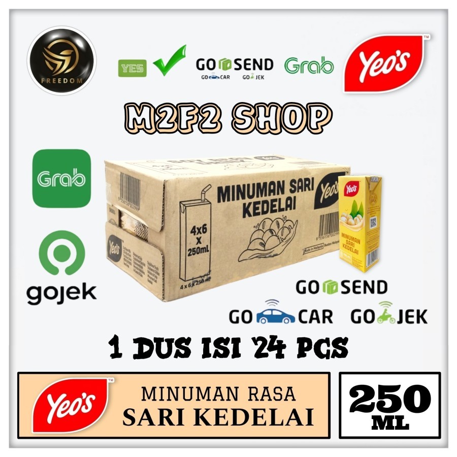 

Yeos Minuman Berperisa Sari Kedelai Kotak UHT | Soya Bean Flavoured Drink - 250 ml Kemasan Karton (Khusus Bluebird/Gosend/Grab)