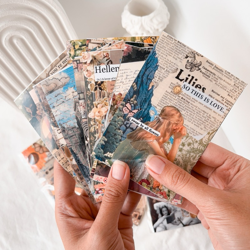 

[INFINITYSTUFF] 1 set isi 16 Junk Journaling material sticker stiker junk jurnal ukuran MEDIUM