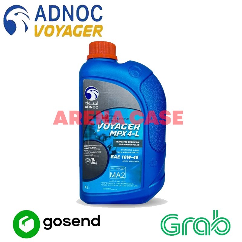 Oli Mesin Motor 2T 4T Manual Synthetic 10W40 1L Adnoc Voyager MPX 4-L