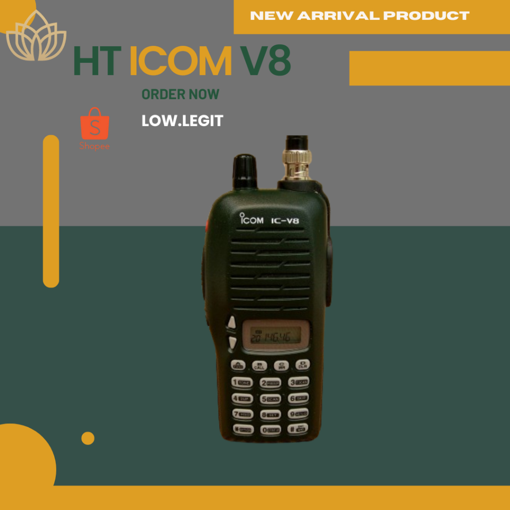 HT ICOM V8 SINGLE BAND VHF HANDY TALKY ICOM V8 RADIO IC V8 BERGARANSI