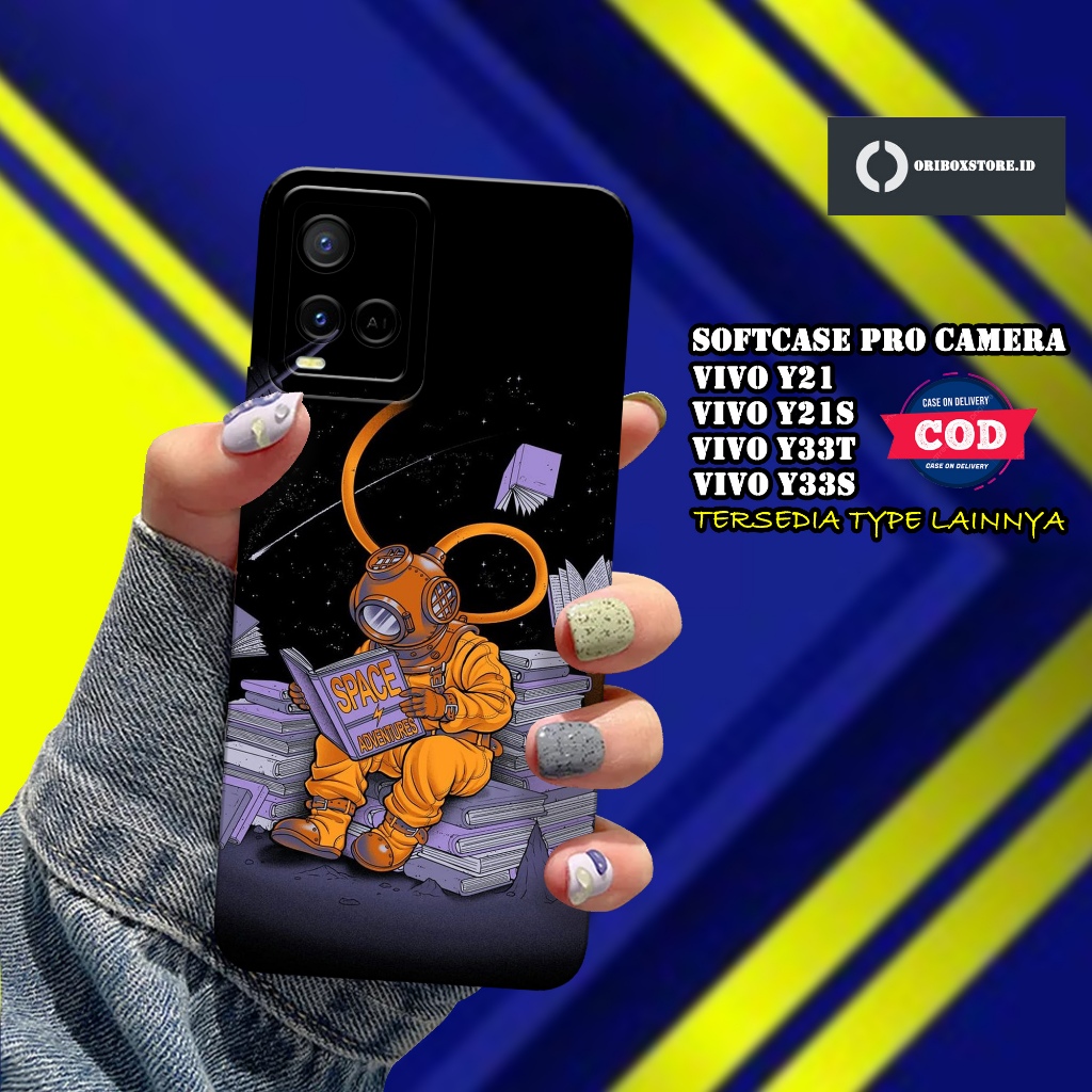 Case Hp VIVO Y21 /  Y21S / Y33S  / Y33T Terbaru - Motif Case Astronot - kesing VIVO Y21 /  Y21S / Y3