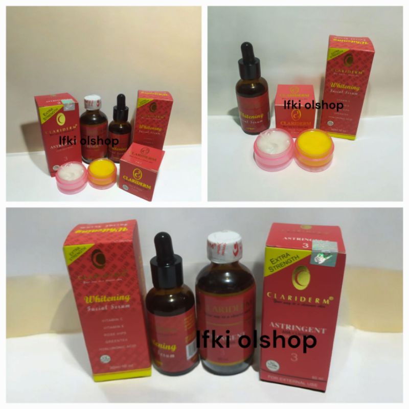 paket kompli 4in1 krim clariderm astringent