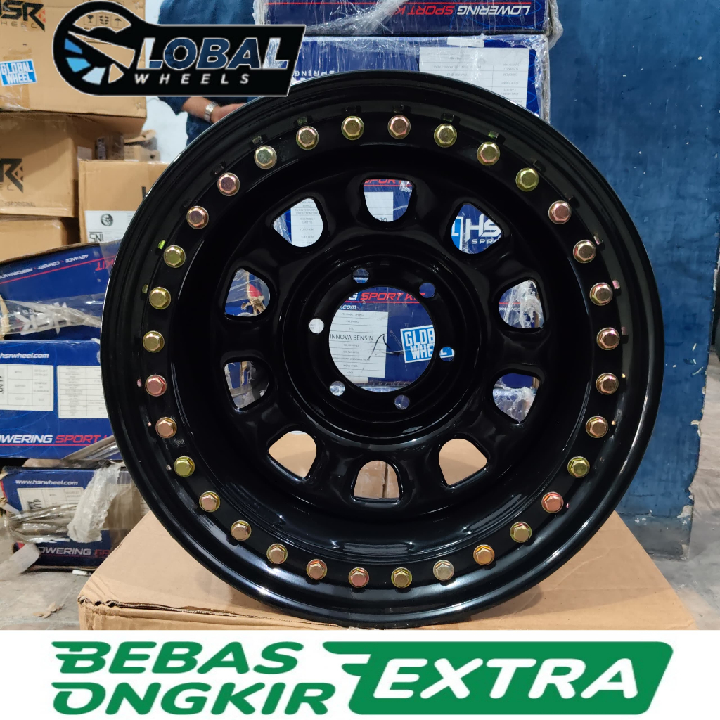 HSR velg mobil ring 16 beadlock lebar 10 lubang 6 mobil triton prado hilux dll
