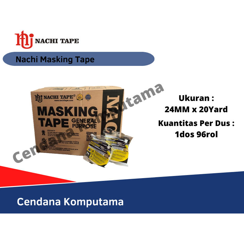 

Nachi Masking Tape / Isolasi Kertas 24mm x 20Y