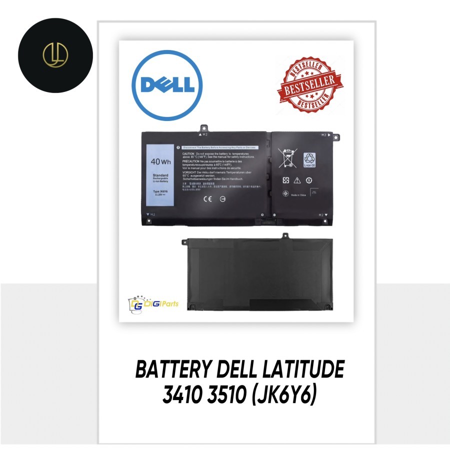 BATERAI BATTERY DELL LATITUDE 3410 3510 JK6Y6 ORIGINAL
