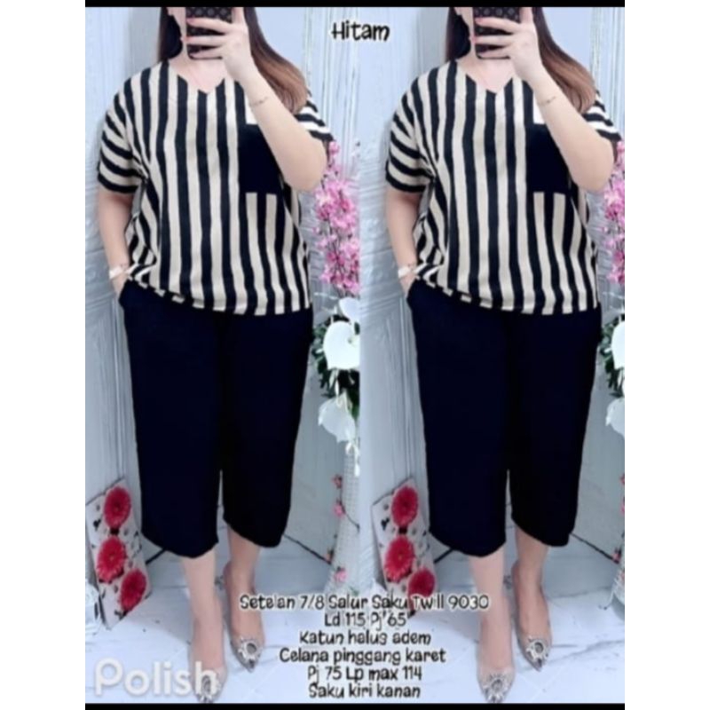 SET ANDIN SALUR KOMBINASI 7/8 SET WANITA SET TERBARU