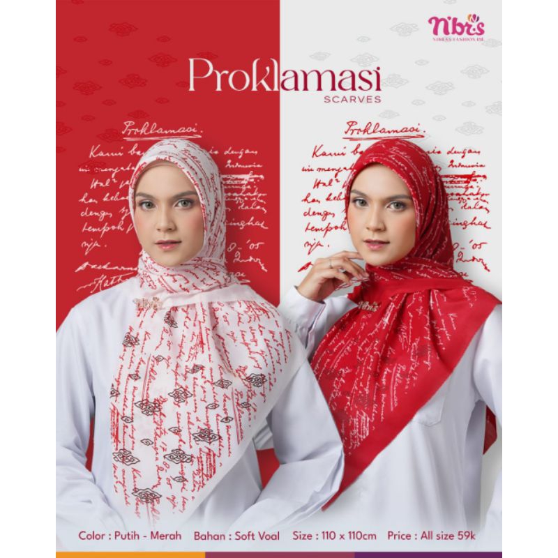 Hijab Proklamasi Nibras || Voal Segiempat