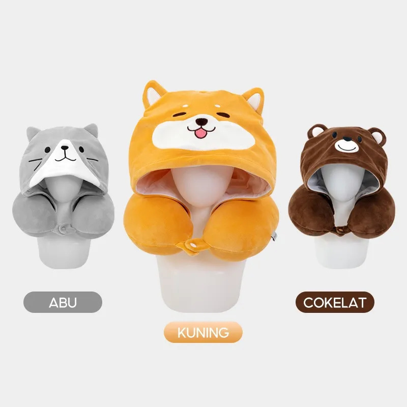 (KKVi) Alba Sol Hooded Neck Pillow Bantal Leher