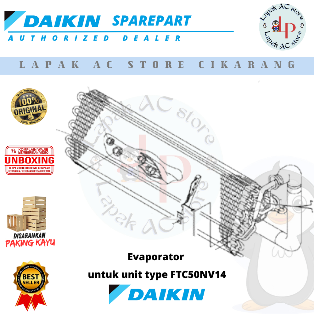 Evaporator AC DAIKIN Thailand 2 PK FTC50NV14