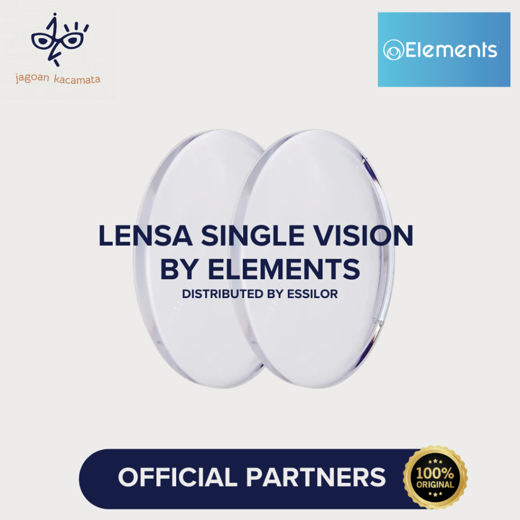 Jagoan Kacamata - Lensa Elements Single Vision distributed by Essilor
