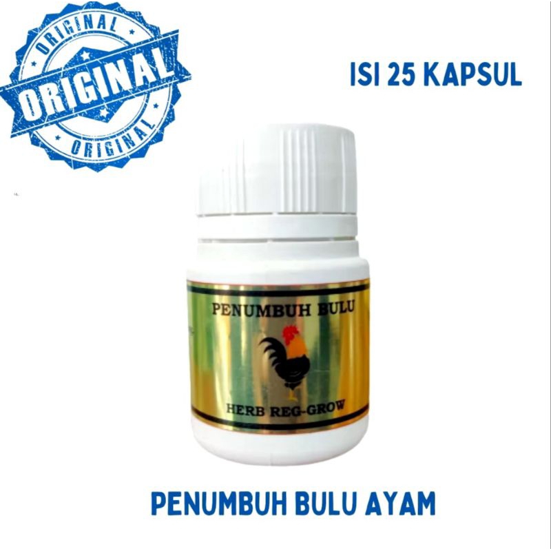 HERB REG GROW GOLD PENUMBUH BULU AYAM & BURUNG OBAT VITAMIN MEMPERCEPAT PERTUMBUHAN TUMBUH BULU LEBA