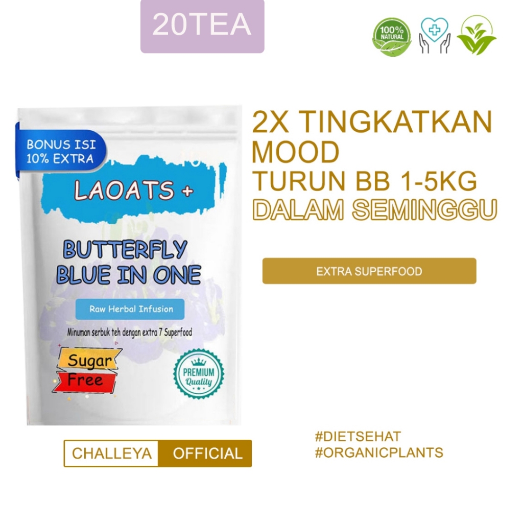 

Bunga Telang Penurun Berat Badan Minuman Diet Pelangsing Badan Teh Bunga Telang Organik Laoats