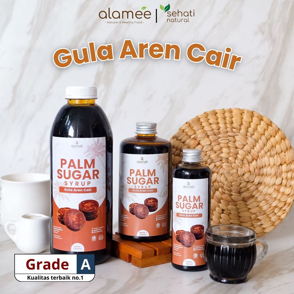 

Gula Aren Cair Syrup Palm Sugar Murni Barista Brown Sirup Natural Manis Asli Organic Liquid Organik