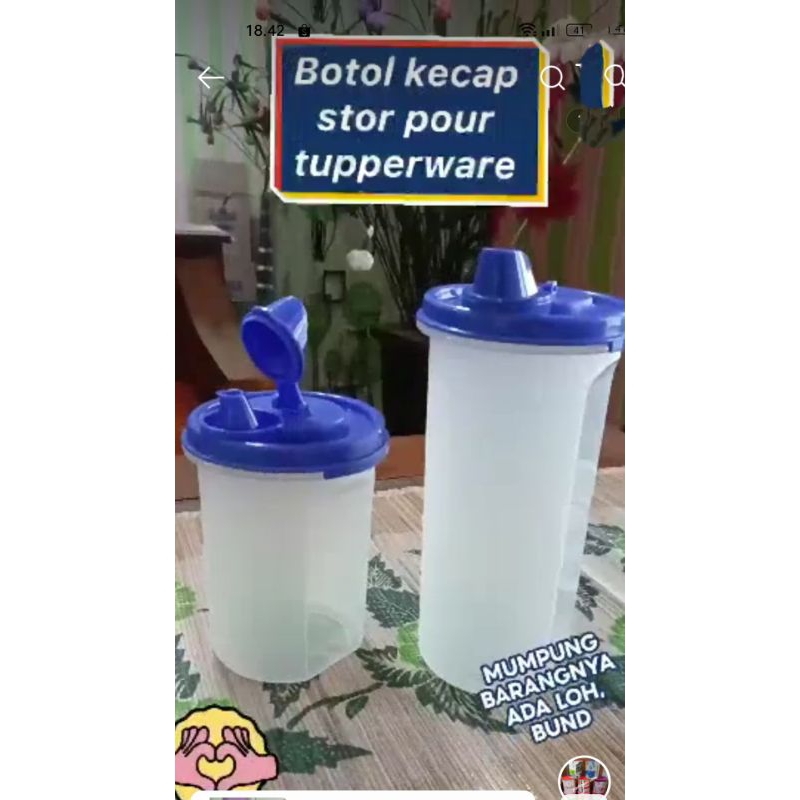 Botol kecap sirup madu stor pour tupperware 650 ml eceran ( 1 pcs )